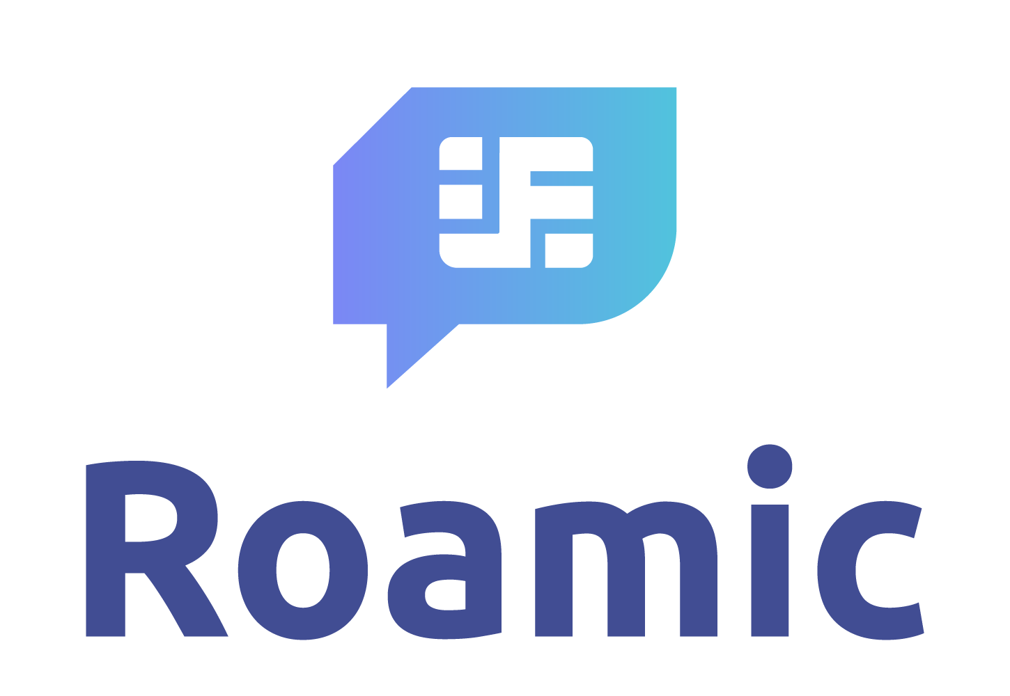 roamic logo center white bg